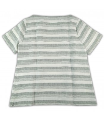 Daniel & Mayer Blusa Donna Rigata Verde 2