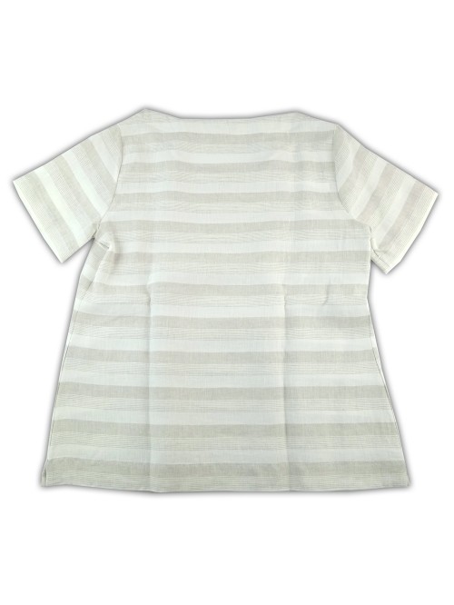 Daniel & Mayer Blusa Donna Rigata Beige