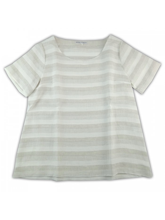 Daniel & Mayer Blusa Donna Rigata Beige