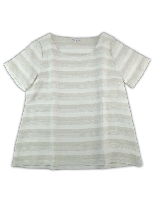 Daniel & Mayer Blusa Donna Rigata Beige