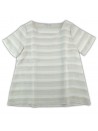 Daniel & Mayer Women's Beige Striped Blouse