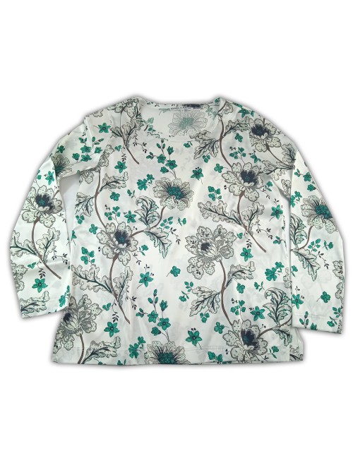 Daniel & Mayer Women's Green Floral Blouse Daniel & Mayer Women's Green Floral Blouse