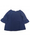 Daniel & Mayer Plain Blue Women's Blouse