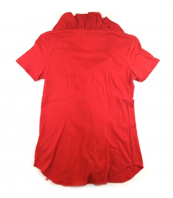 Ralph Lauren Women's Shirt Art. Raina Ruffle Top Red 2