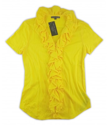 Ralph Lauren Maglia Donna Art. Raina Ruffle Top Giallo