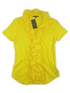 Ralph Lauren Women's Shirt Art. Raina Ruffle Top Yellow