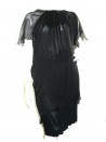 Alberta Ferretti Women's Black Chiffon Draped Dress