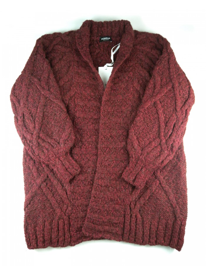Dondup Women's Cardigan DT147 M00804D Bordeaux Melange
