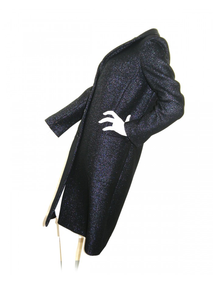 Dondup Women's Jacket DJ 280 PX0113D COL390 Black Lurex