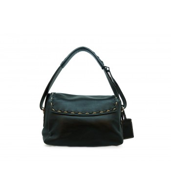 Women's quilted bag with beige contrasting thread 2