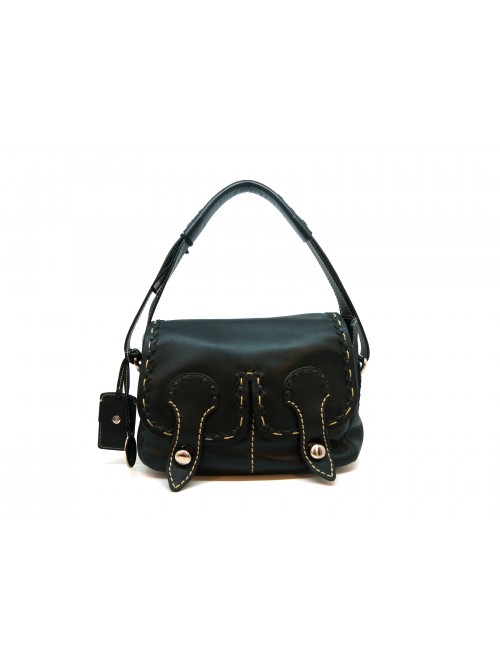 Borsa Donna impunturata con filo a contrasto beige Borsa Donna impunturata con filo a contrasto beige