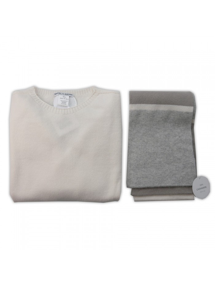 Daniel & Mayer Women's Sweater and Scarf Mod. 24049 21053 Beige Bands