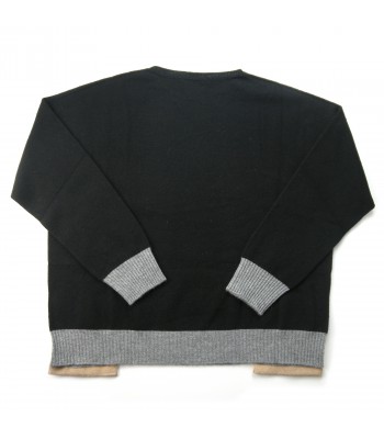 Daniel & Mayer Maglione e Sciarpa Donna Mod. 24049 21053 Nero Bande 2