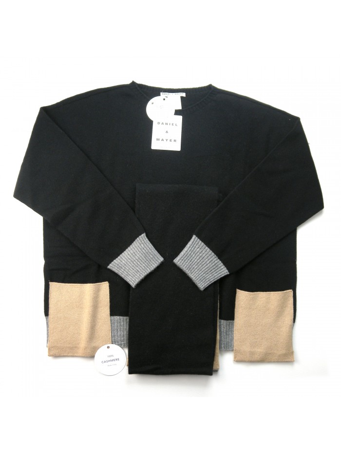 Daniel & Mayer Maglione e Sciarpa Donna Mod. 24049 21053 Nero Bande Daniel & Mayer Maglione e Sciarpa Donna Mod. 24049 21053 Nero Bande