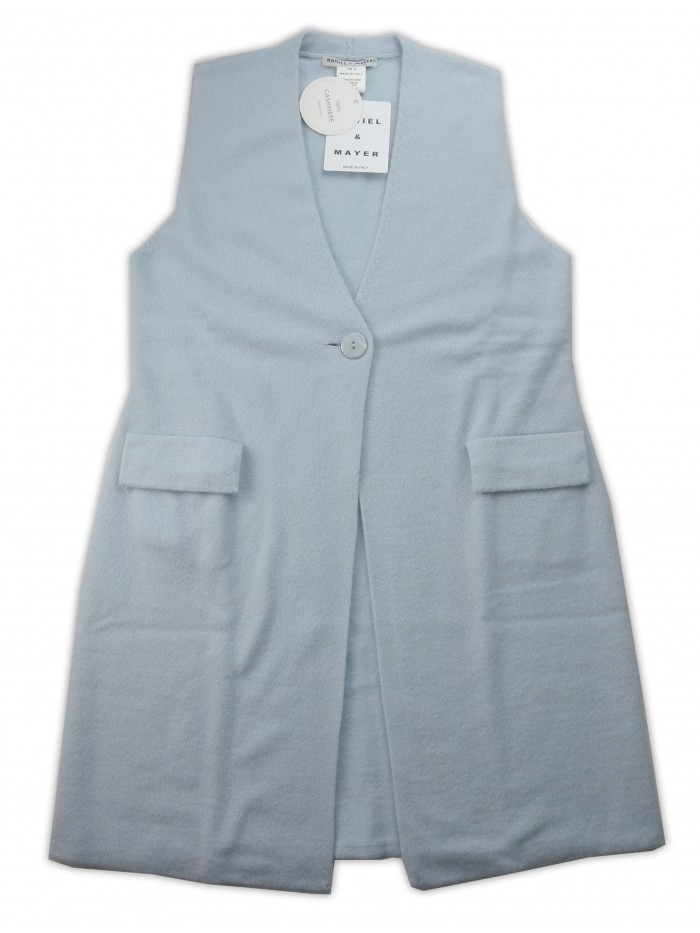 Daniel & Mayer Women's Vest Mod. W22060 Light Blue Unita Daniel & Mayer Women's Vest Mod. W22060 Light Blue Unita