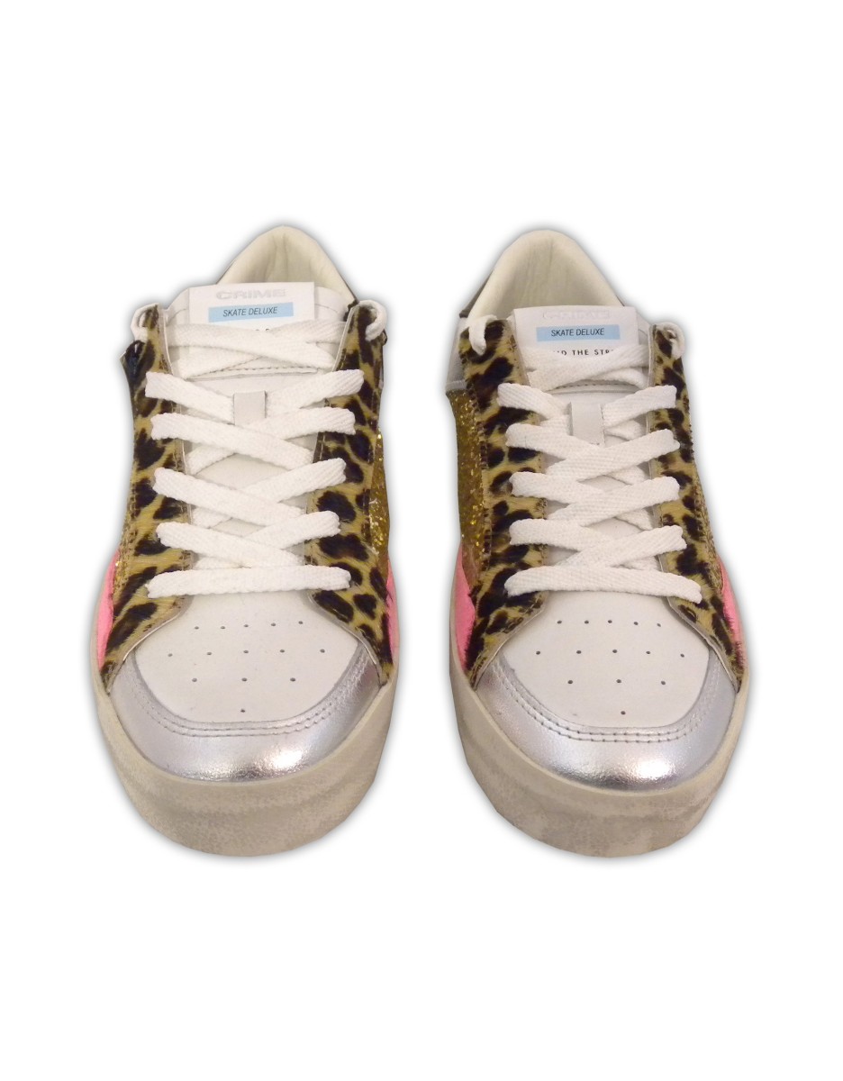 Crime London Women's Shoes Art. SK8 Deluxe Spotted