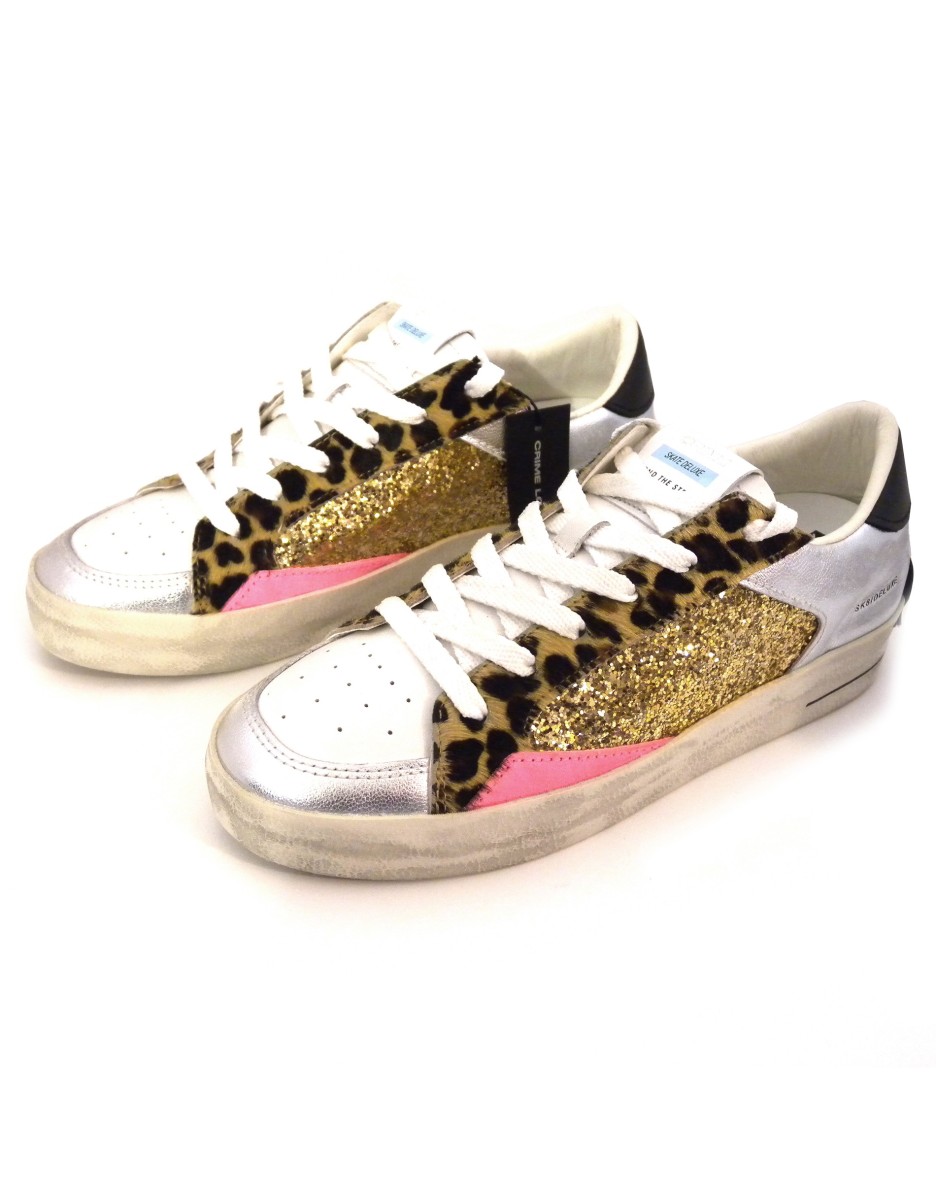 Crime London Women's Shoes Art. SK8 Deluxe Spotted Crime London Women's Shoes Art. SK8 Deluxe Spotted