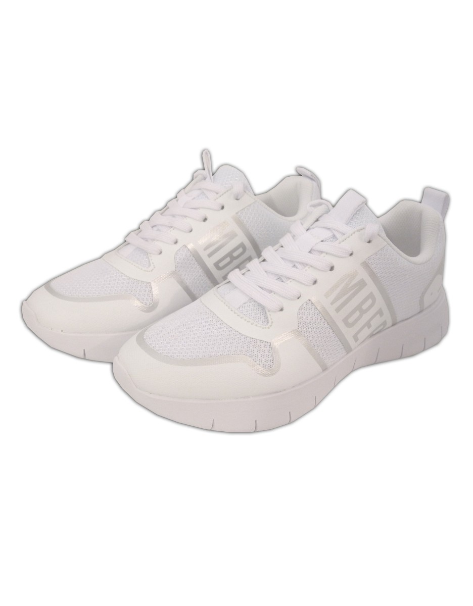 Bikkembergs Men's Shoes Art. B4BKM0170 White Silver Bikkembergs Men's Shoes Art. B4BKM0170 White Silver