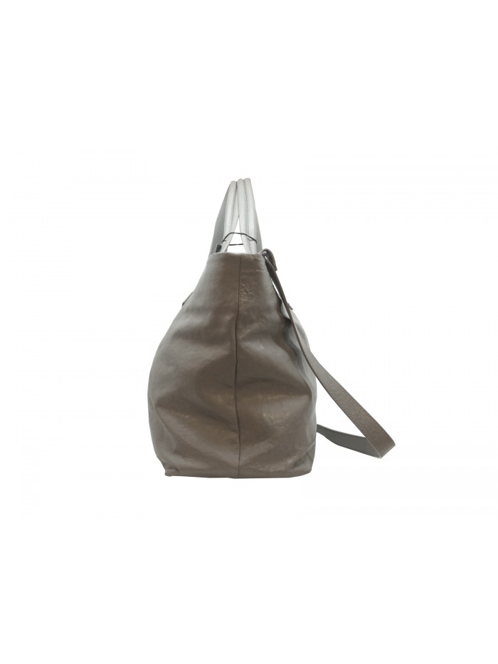 Shopper woman bag, double handle and adjustable shoulder strap