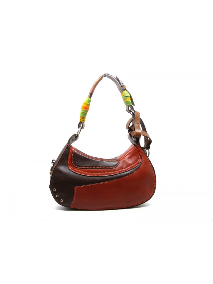 Saddlebag Woman Bag, with embossed orange logo print.