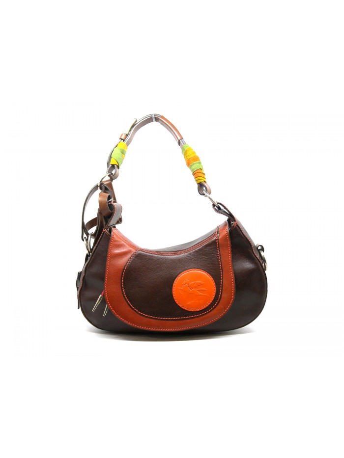 Saddlebag Woman Bag, with embossed orange logo print. Saddlebag Woman Bag, with embossed orange logo print.