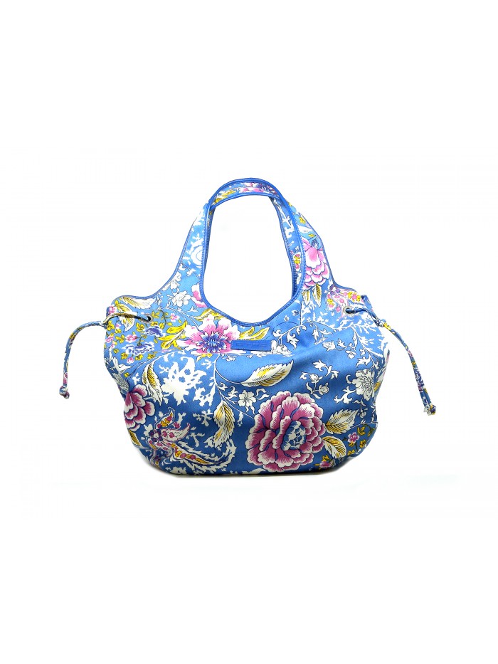 Borsa Donna Shopping fantasia fiori su tessuto, Borsa Donna Shopping fantasia fiori su tessuto,