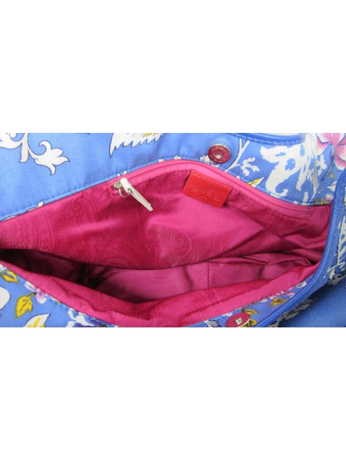 Borsa Donna Shopping fantasia fiori su tessuto,