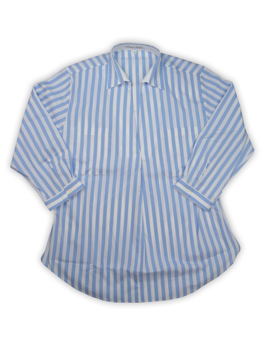 Daniel & Mayer Women's Shirt Mod. Dorotea Striped Light Blue