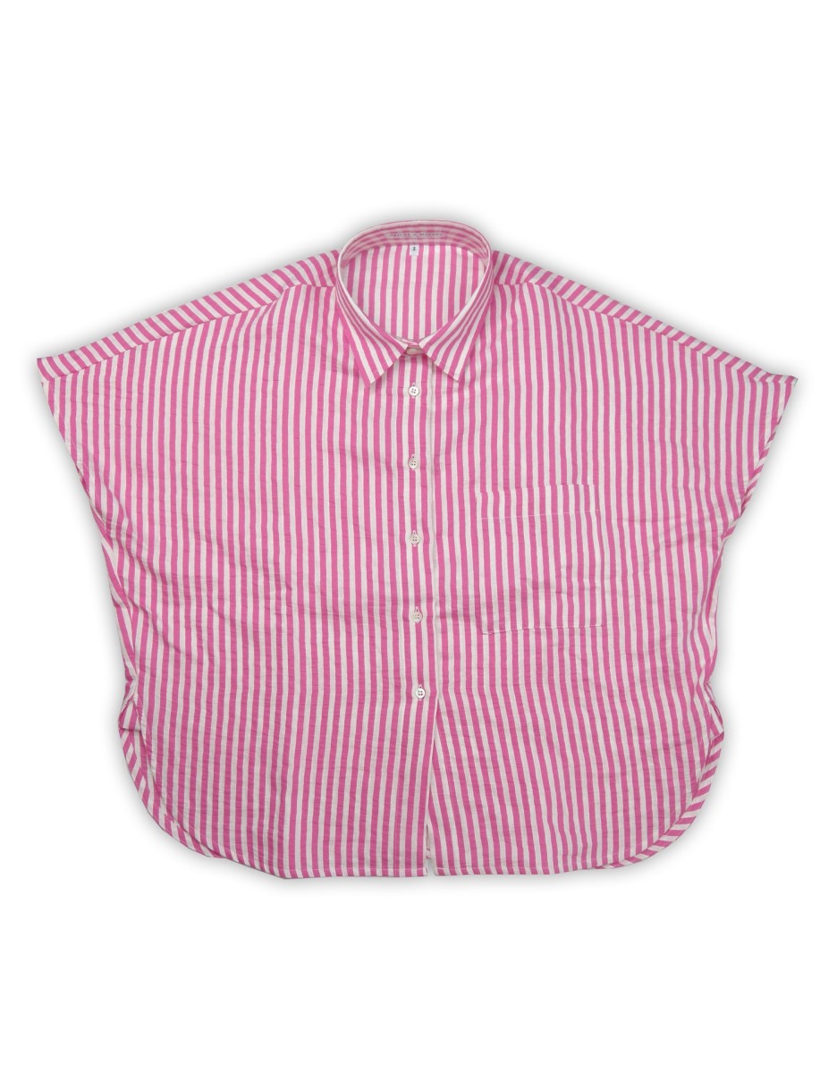 Daniel & Mayer Women's Shirt Mod. Giada Striped Magenta