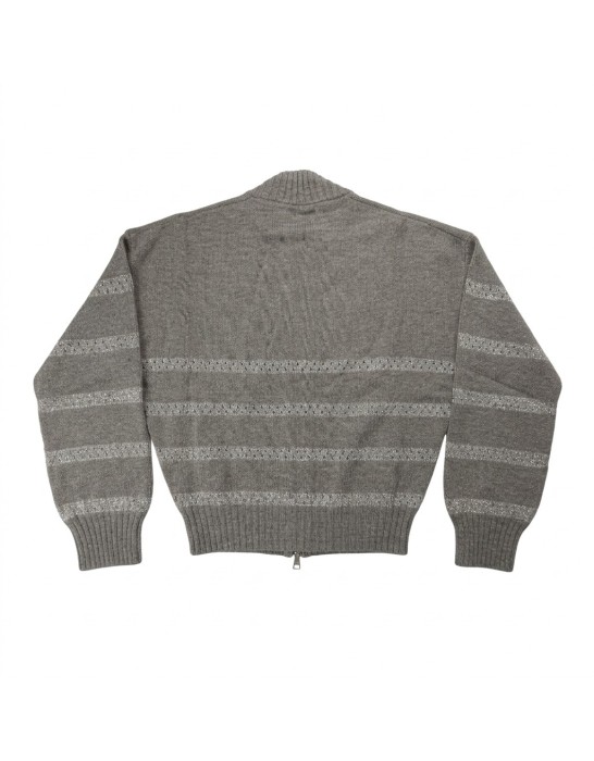 Daniel & Mayer Women's Cardigan Model 53736 Dove Grey Melange Lurex