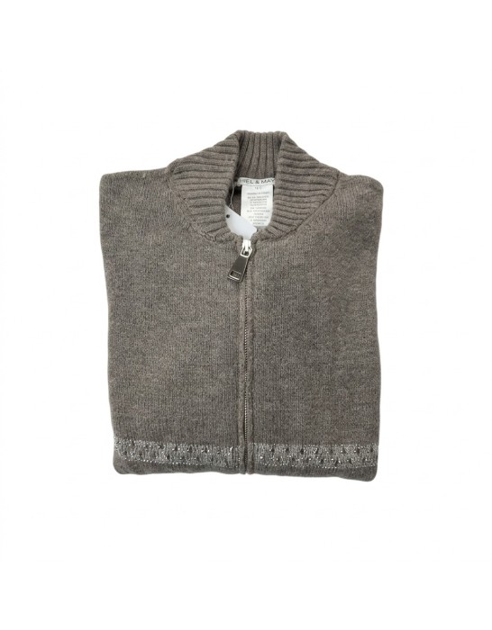 Daniel & Mayer Women's Cardigan Model 53736 Dove Grey Melange Lurex