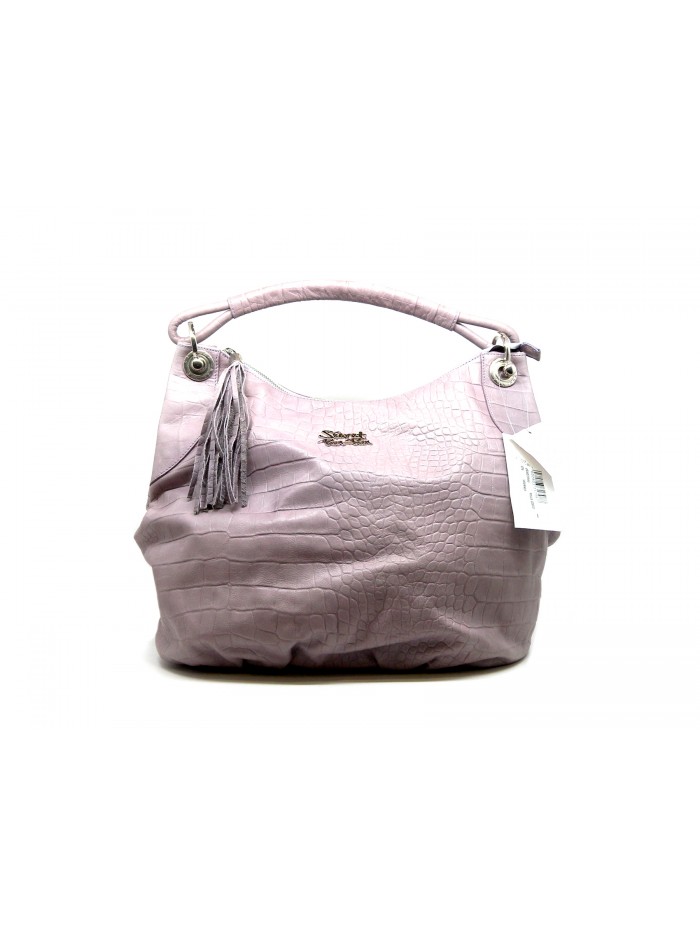 Secret Pon Pon Bag with a crocodile pattern