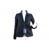 Short women's jacket for men, cotton jersey with hook closure.