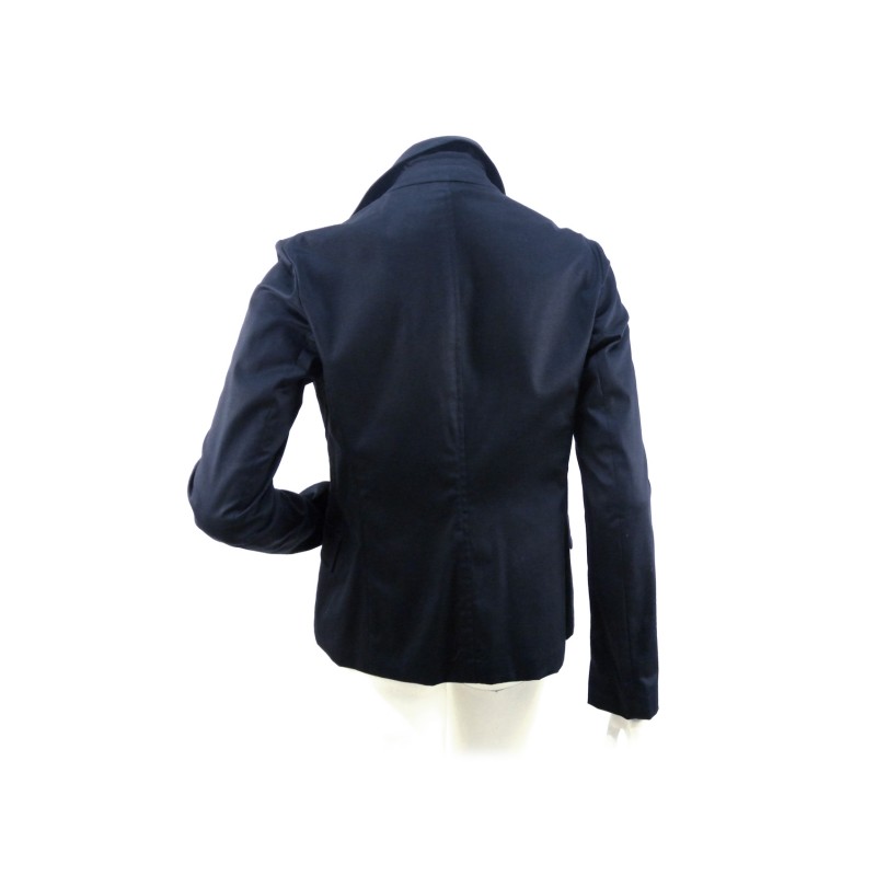 Short women's jacket for men, cotton jersey with hook closure.