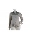 Solid color women's shirt, classic cut with a mirror.