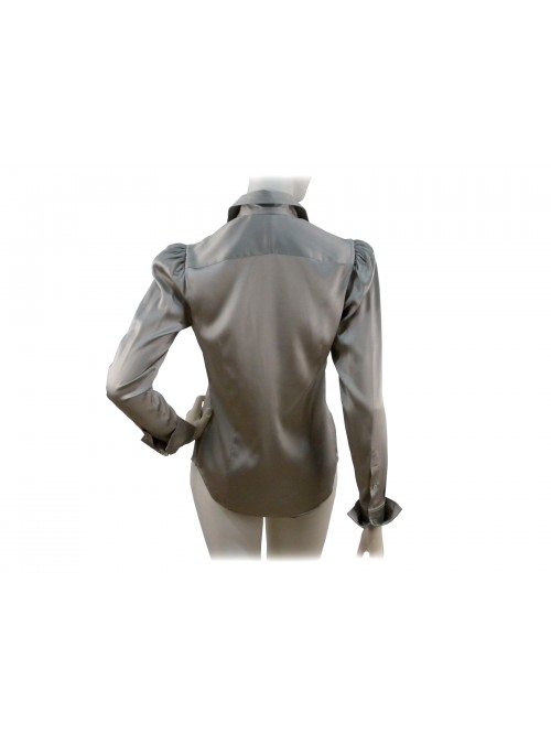 Camicia Donna tinta unita taglio classico sfiancato con repecchia.