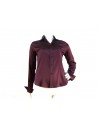 Solid color women's shirt, classic cut.