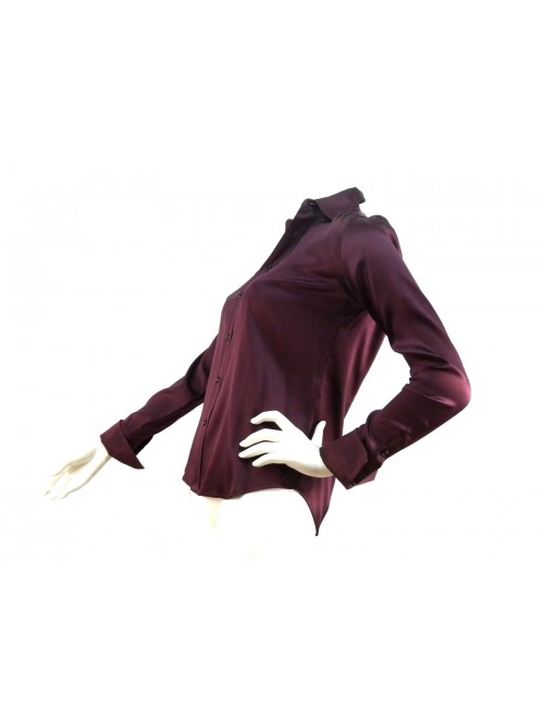 Camicia Donna tinta unita taglio classico sfiancato.