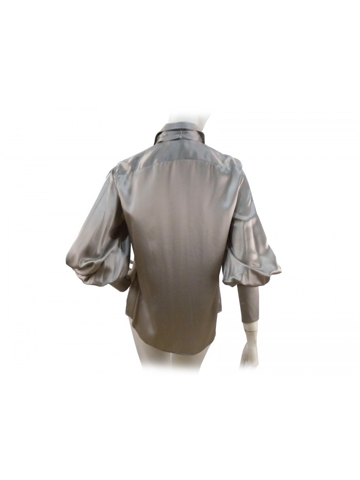 Camicia Donna tinta unita con sciarpa su colletto classico