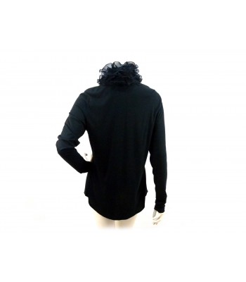 Camicia Donna tinta unita, volant alto petto e collo. 2