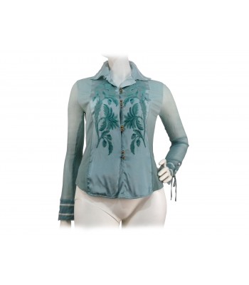 Roberto Cavalli Embroidered Silk Woman Shirt