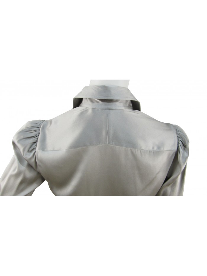 Camicia Donna tinta unita con sciarpa su colletto classico