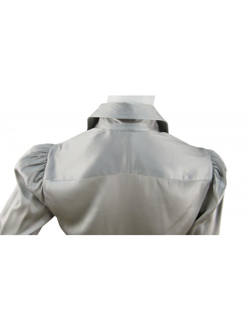 Camicia Donna tinta unita con sciarpa su colletto classico