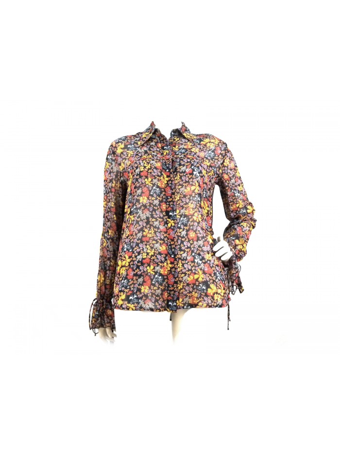 Camicia Donna fantasia Coreana con fiori colorati