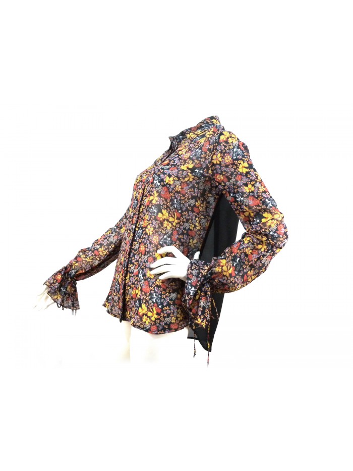 Camicia Donna fantasia Coreana con fiori colorati