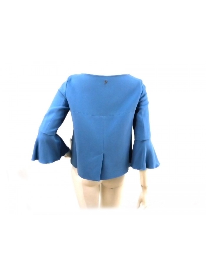 Camicia Donna Shanty corta con volant mezzo petto.