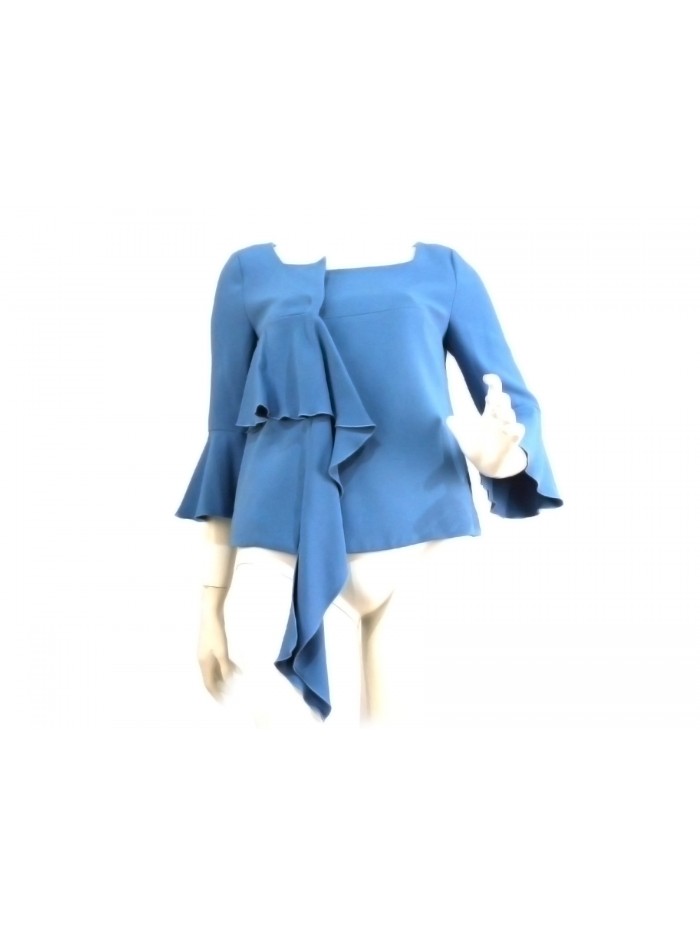 Camicia Donna Shanty corta con volant mezzo petto. Camicia Donna Shanty corta con volant mezzo petto.