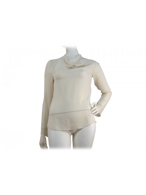 Shirt Blouse woman soft at the neck with single button back Shirt Blouse woman soft at the neck with single button back