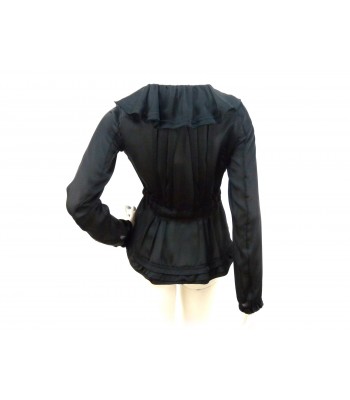 Camicia/Giacchino Donna con collo volant e chiusura petto zip 2