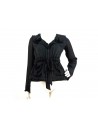 Shirt / jacket Woman with ruffle collar and zip closure